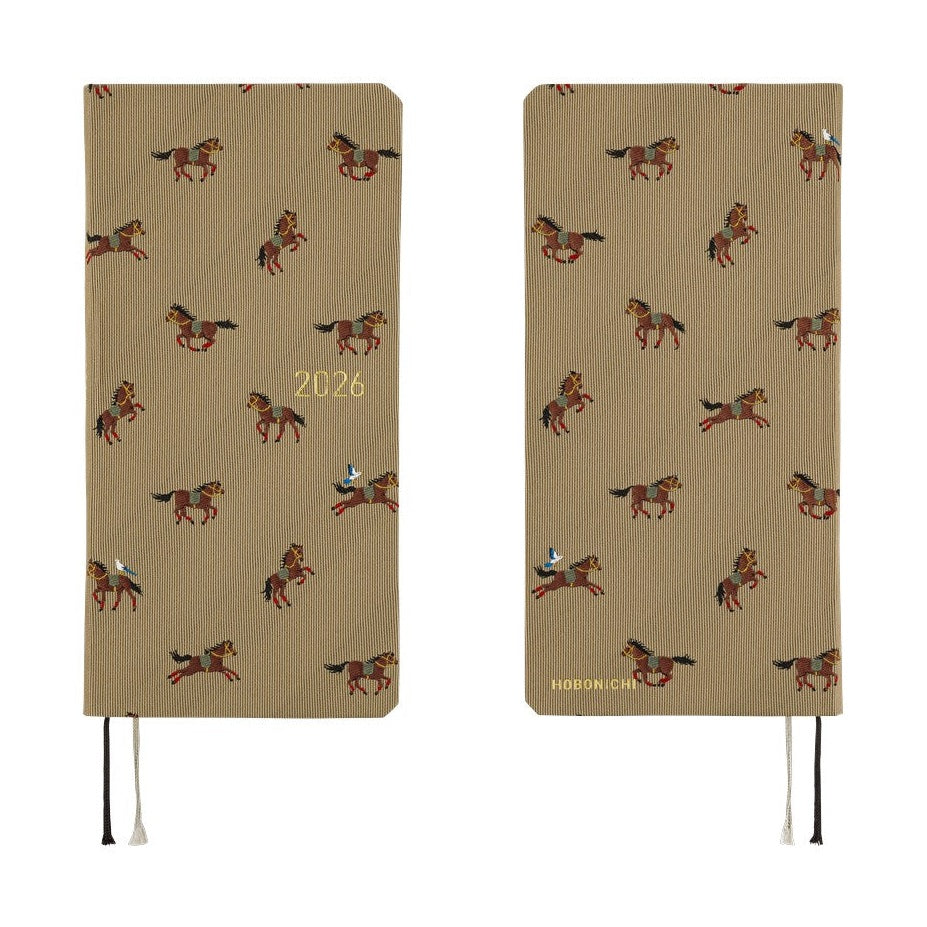 Hobonichi Techo 2026 Weeks ENG - Bow & Tie: Galloping Horses