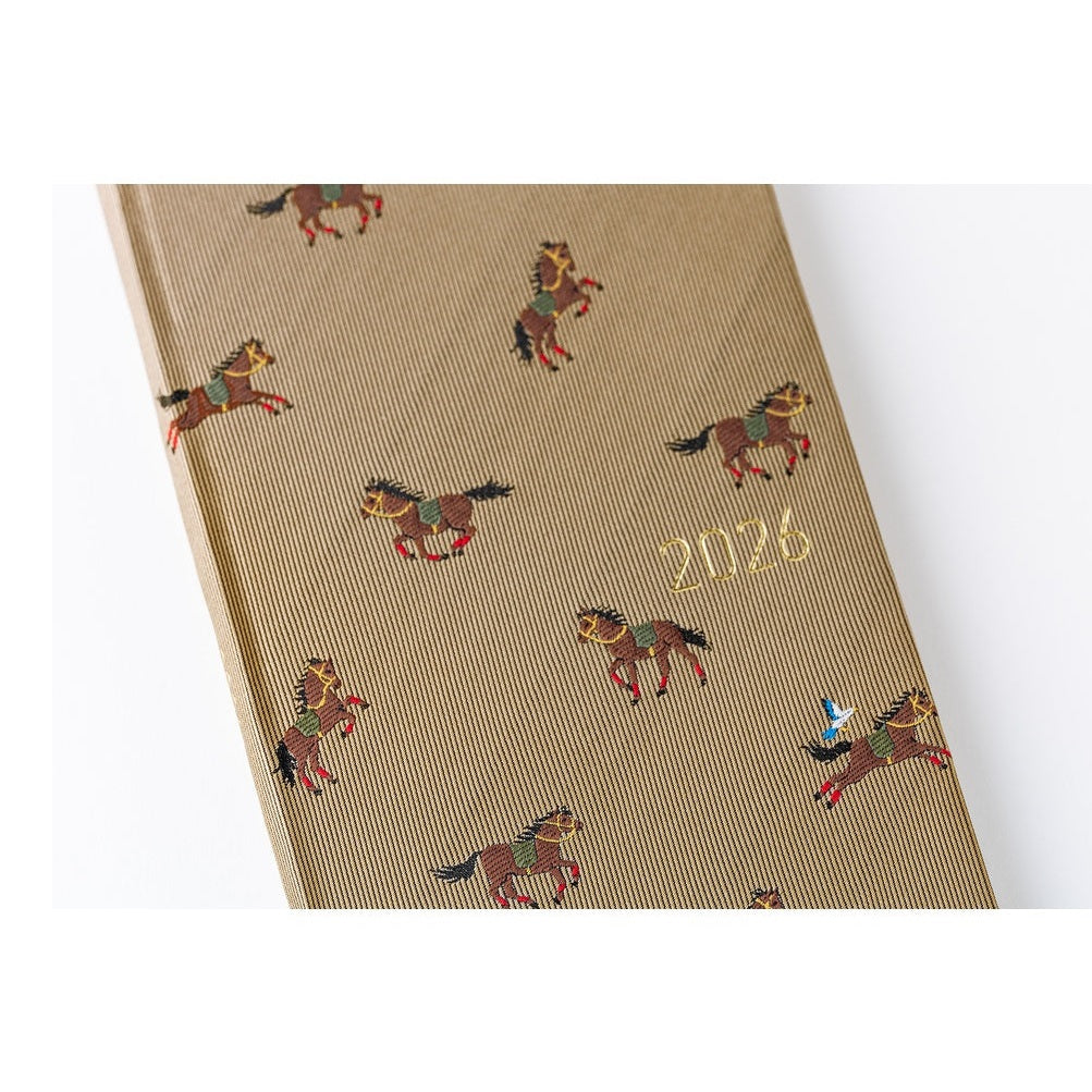 Hobonichi Techo 2026 Weeks ENG - Bow & Tie: Galloping Horses
