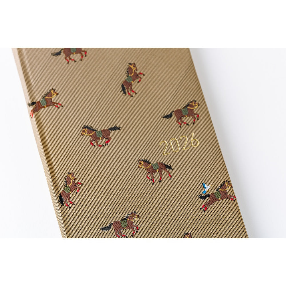 Hobonichi Techo 2026 Weeks ENG - Bow & Tie: Galloping Horses