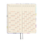 Hobonichi Techo 2026 yearly overview calendar with monthly grids and weekend shading