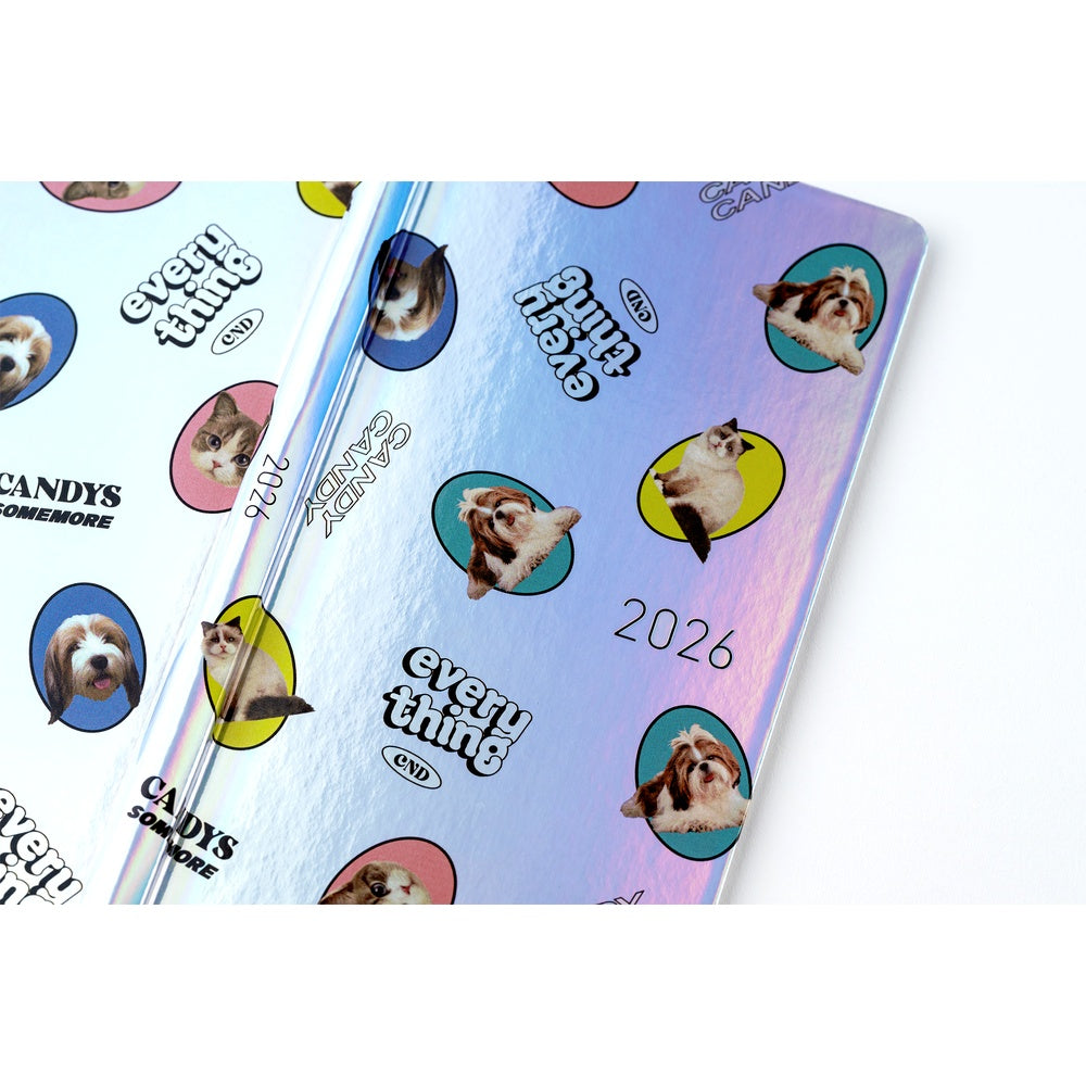 Hobonichi Techo 2026 Weeks ENG - Candy Stripper: Random Dog & Cat Aurora