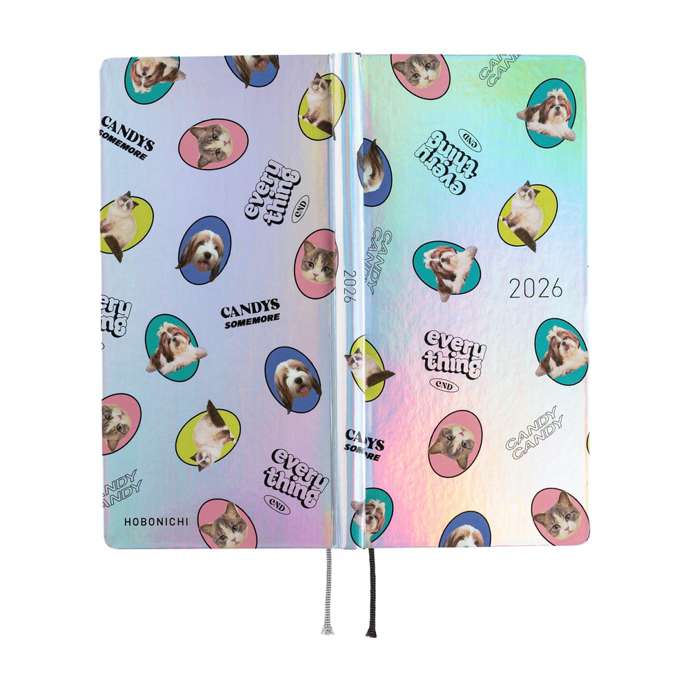 Hobonichi Techo 2026 Weeks ENG - Candy Stripper: Random Dog & Cat Aurora