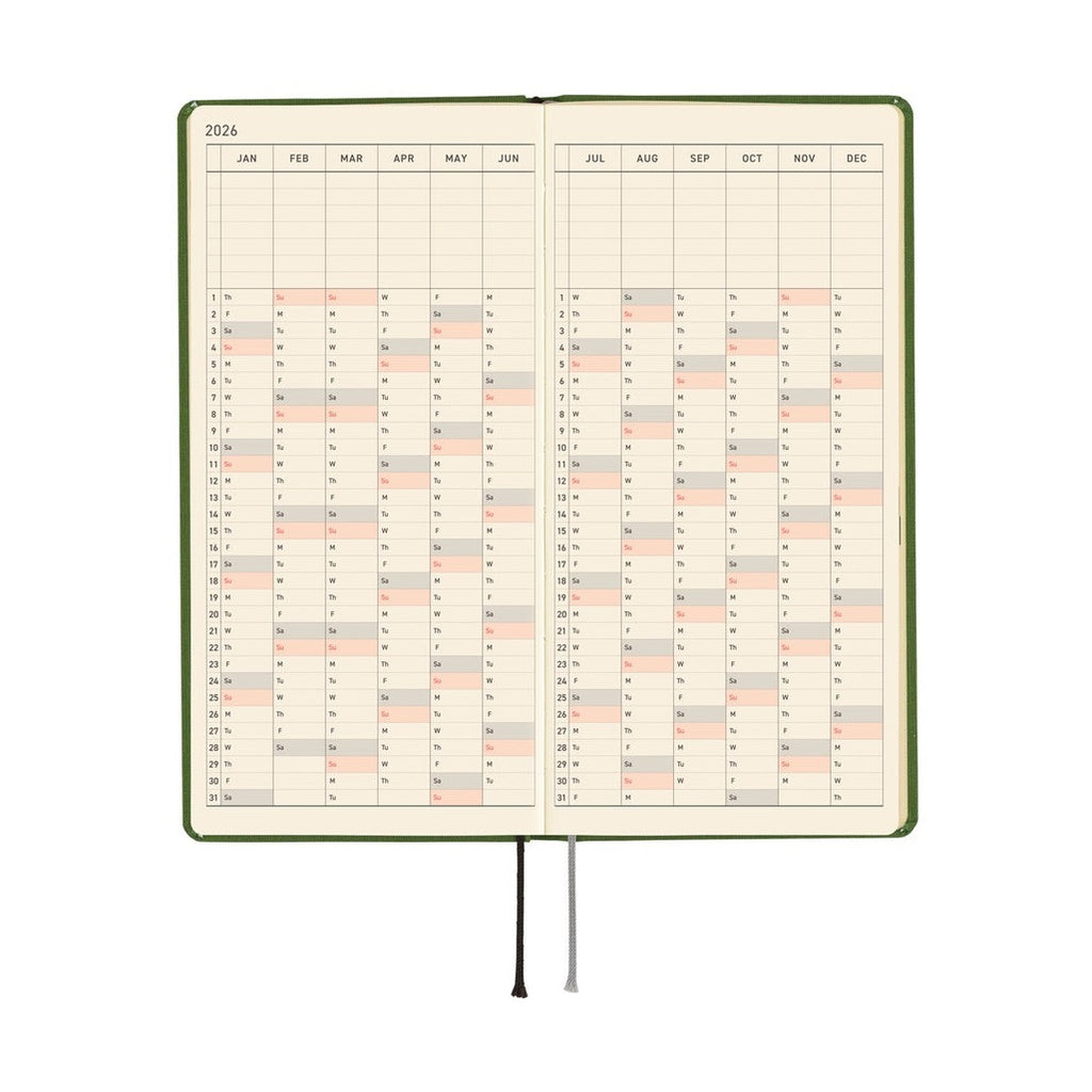 Hobonichi Techo 2026 Weeks ENG - Colors: Antique Green