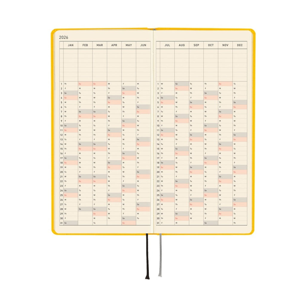 Hobonichi Techo 2026 Weeks ENG - Colors: Full Moon Yellow