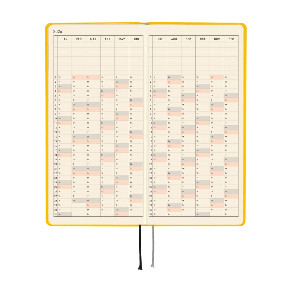 Hobonichi Techo 2026 Weeks ENG - Colors: Full Moon Yellow