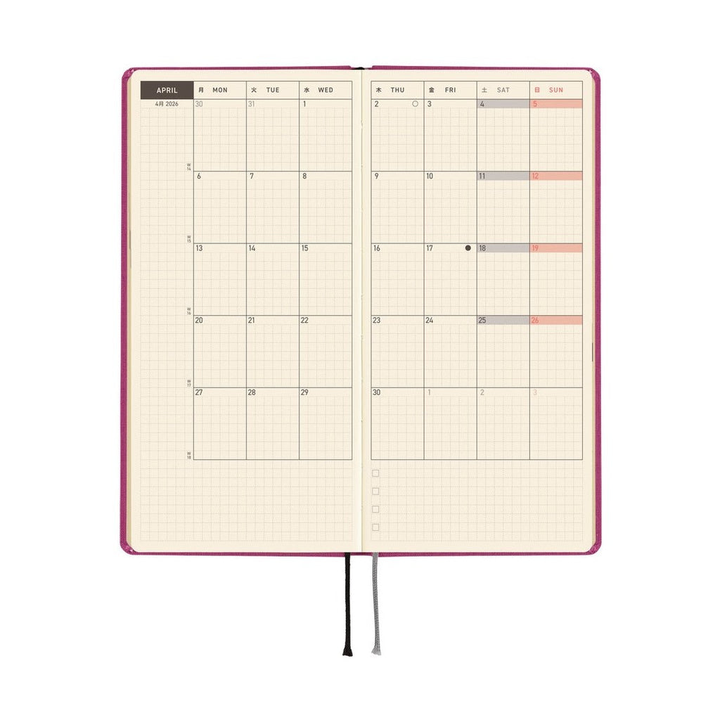 Hobonichi Techo 2026 Weeks ENG - Colors: Peony Purple