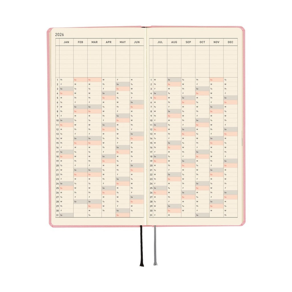 Hobonichi Techo 2026 Weeks ENG - Colors: Strawberry Milk
