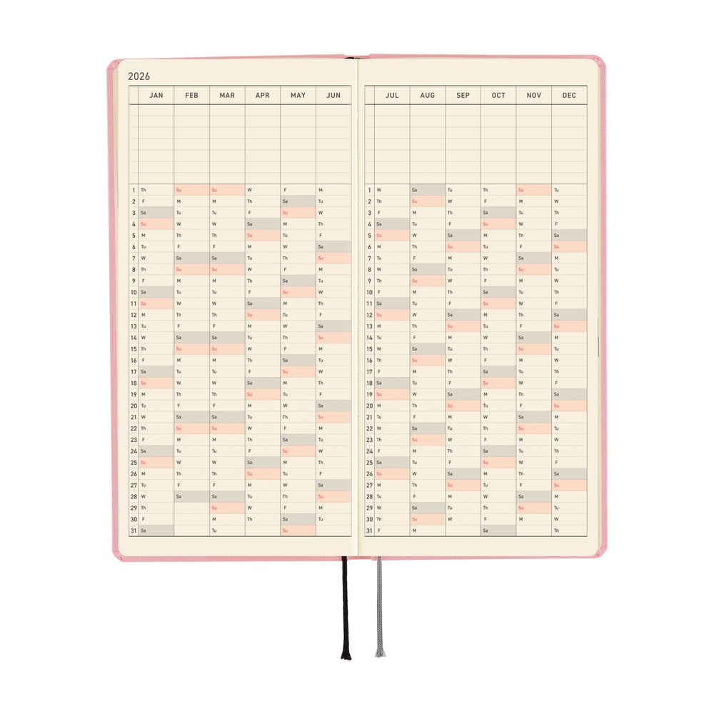 Hobonichi Techo 2026 Weeks ENG - Colors: Strawberry Milk
