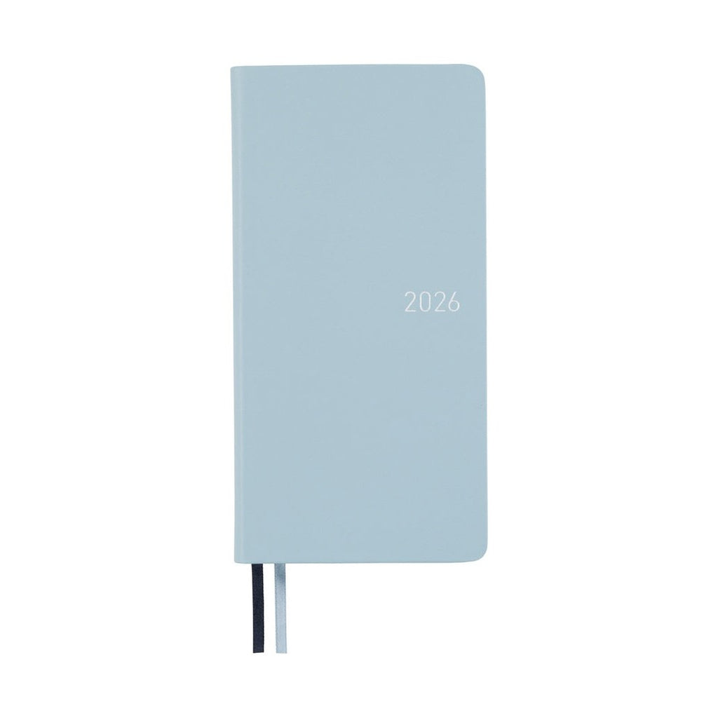 Hobonichi Techo 2026 Weeks ENG - Leather: Snow Blue