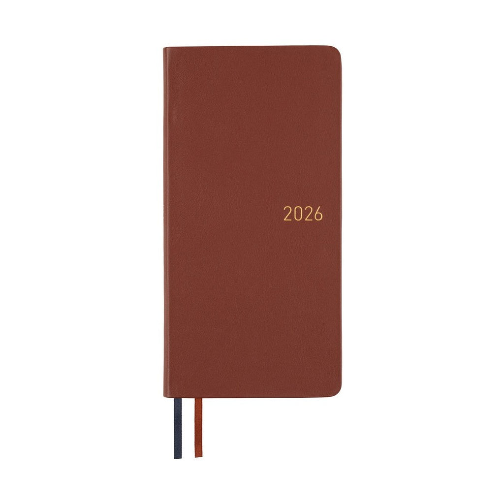 Hobonichi Techo 2026 Weeks ENG - Leather: Wine Brown