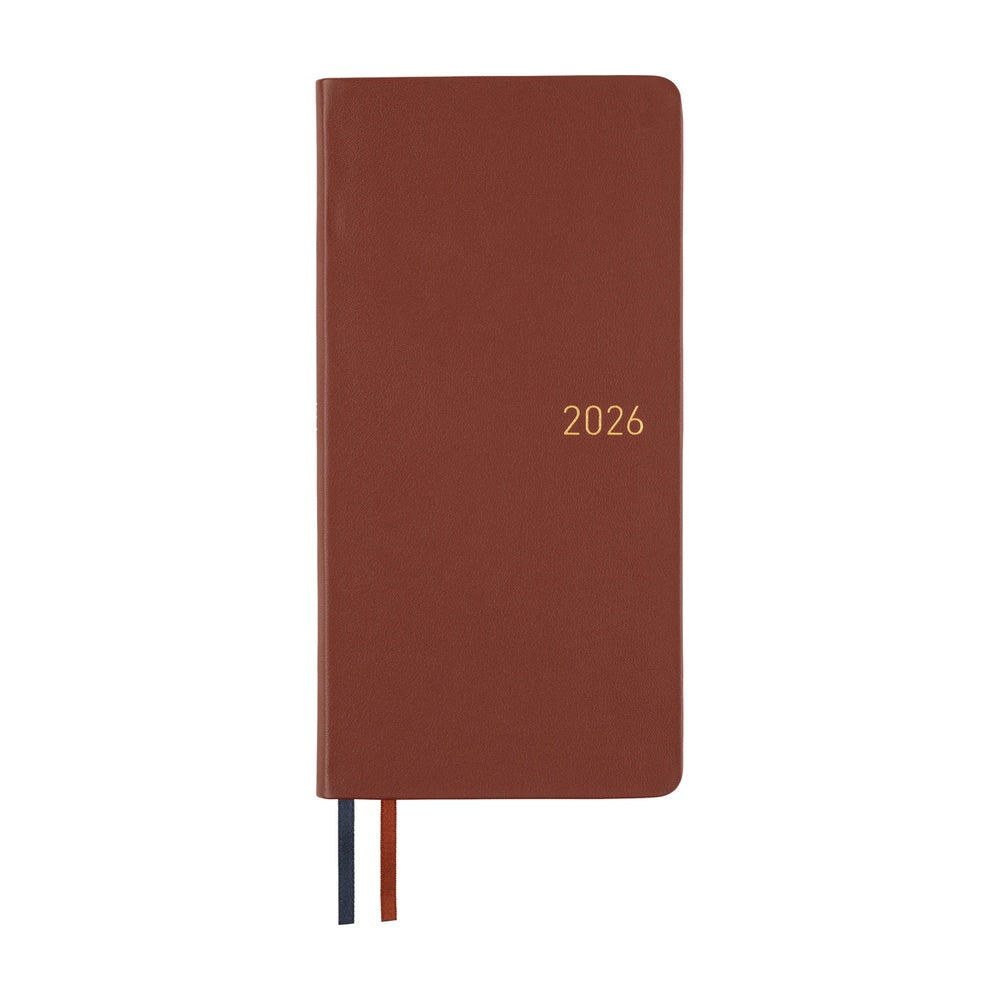 Hobonichi Techo 2026 Weeks ENG - Leather: Wine Brown