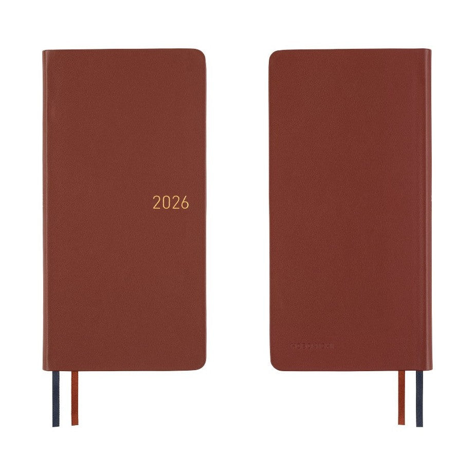 Hobonichi Techo 2026 Weeks ENG - Leather: Wine Brown