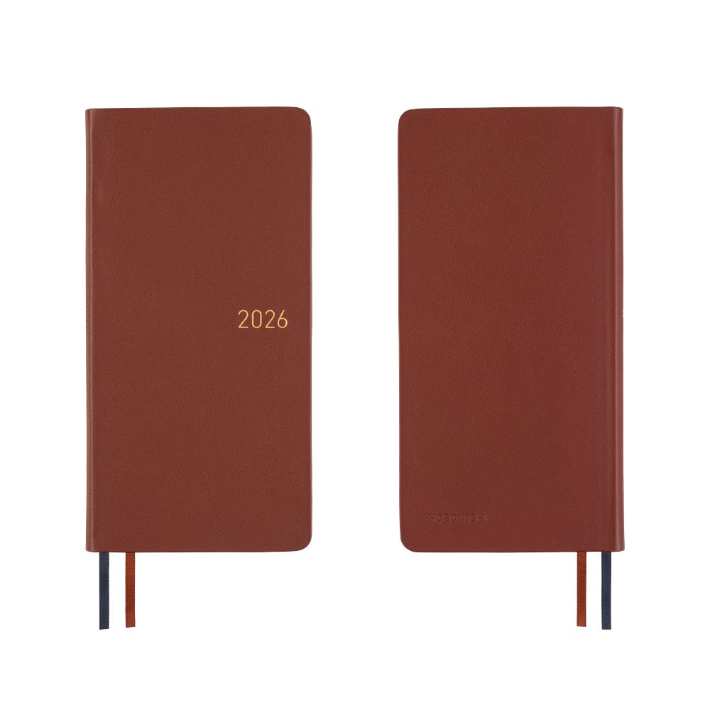 Hobonichi Techo 2026 Weeks ENG - Leather: Wine Brown
