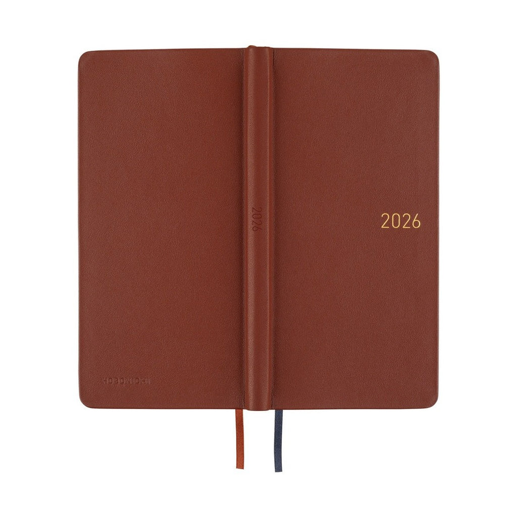 Hobonichi Techo 2026 Weeks ENG - Leather: Wine Brown