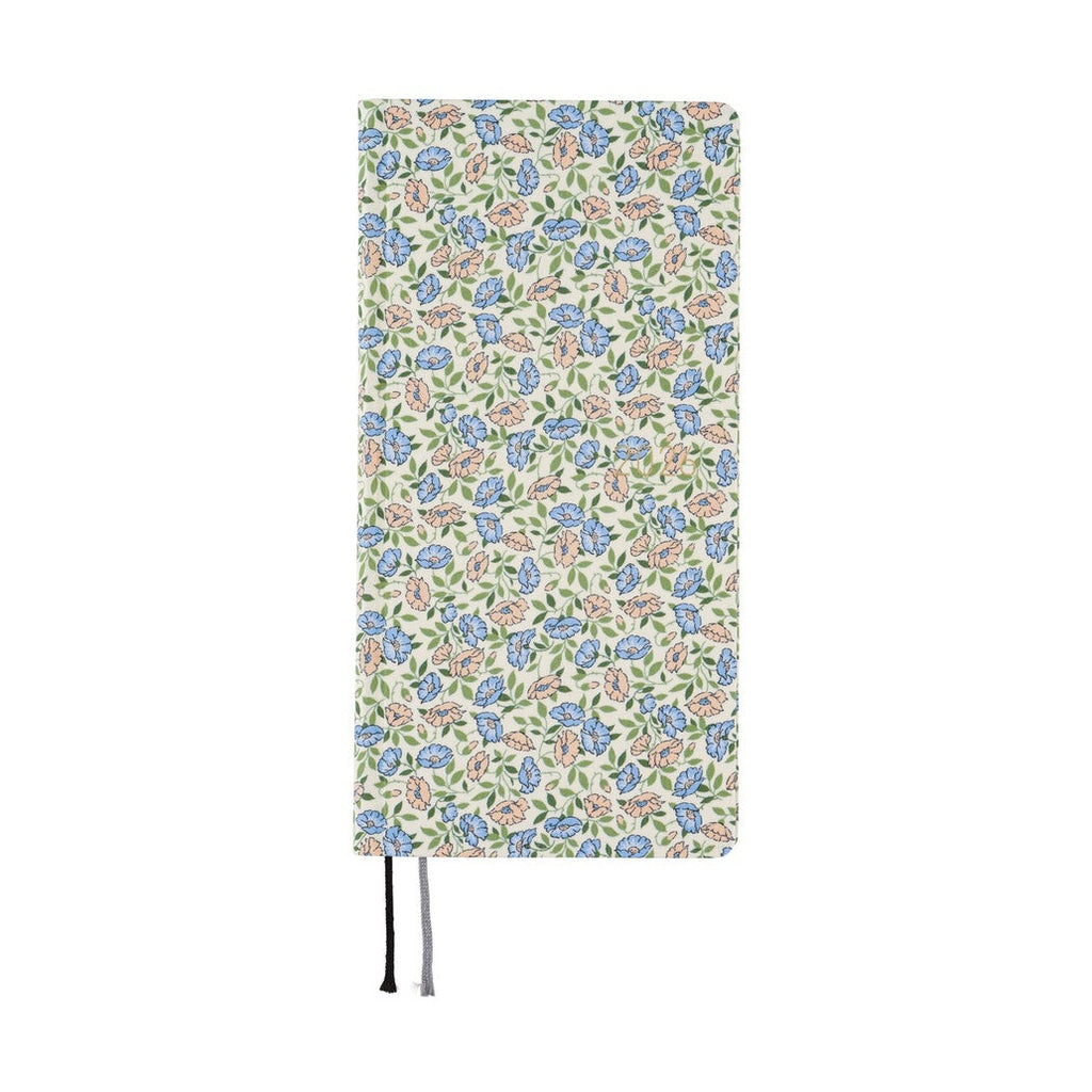 Hobonichi Techo 2026 Weeks ENG Liberty Sasha Kiora diary standing upright with ribbon bookmark