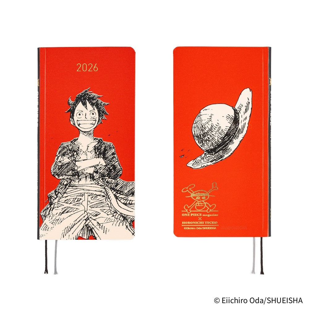 Hobonichi Techo 2026 Weeks ENG - ONE PIECE magazine: Straw Hat Luffy Red