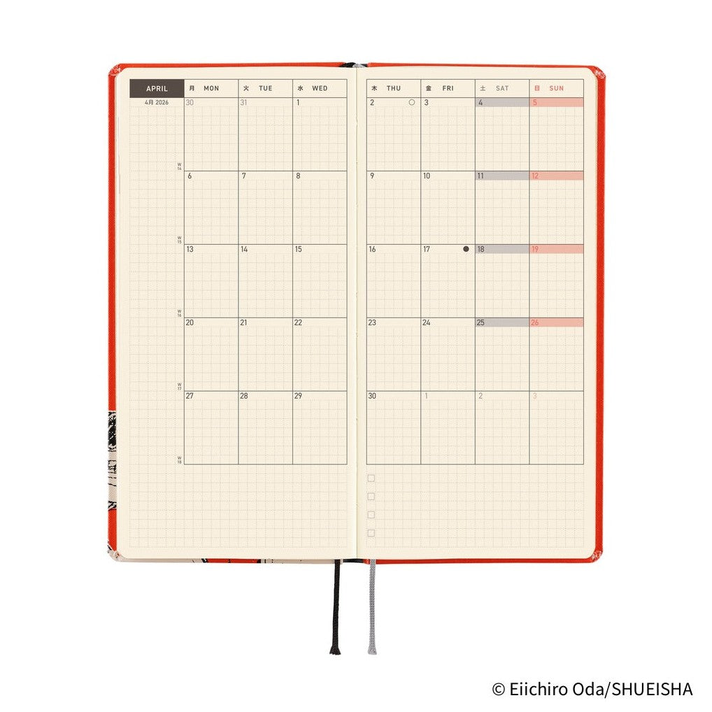 Hobonichi Techo 2026 Weeks ENG - ONE PIECE magazine: Straw Hat Luffy Red