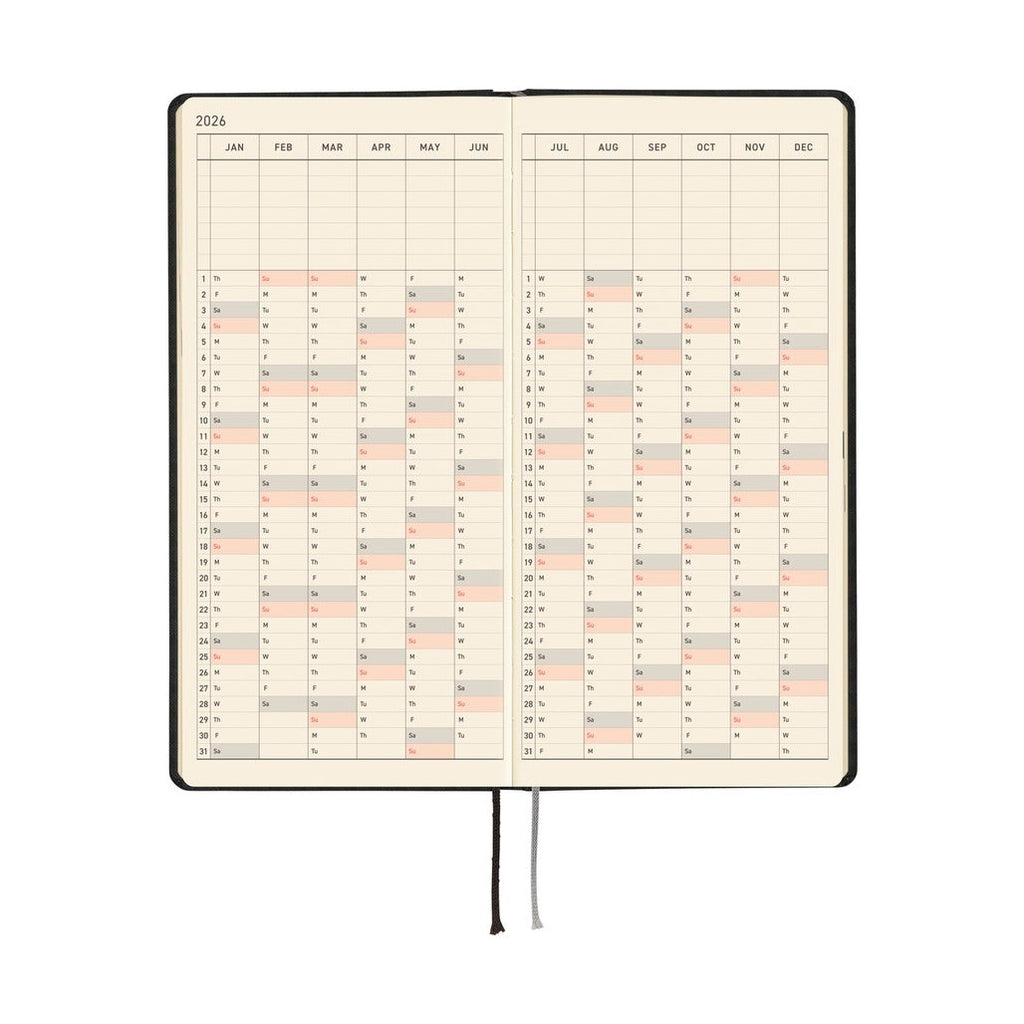 Hobonichi Techo 2026 Weeks ENG - Paper Series: Black Gingham