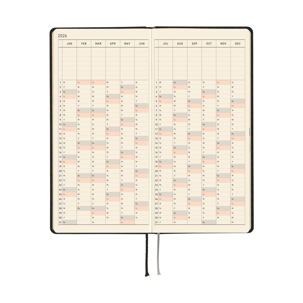 Hobonichi Techo 2026 Weeks ENG - Paper Series: Black Gingham