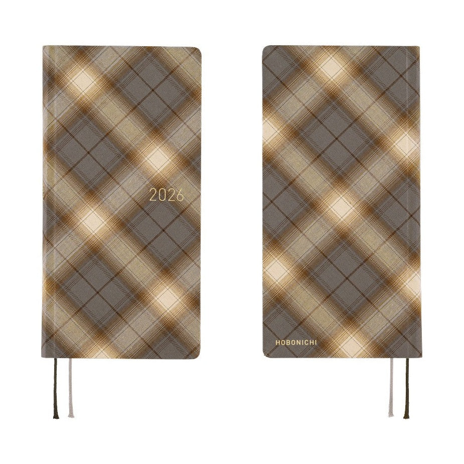 Hobonichi Techo 2026 Weeks ENG - Shirt Fabric: Foggy Plaid