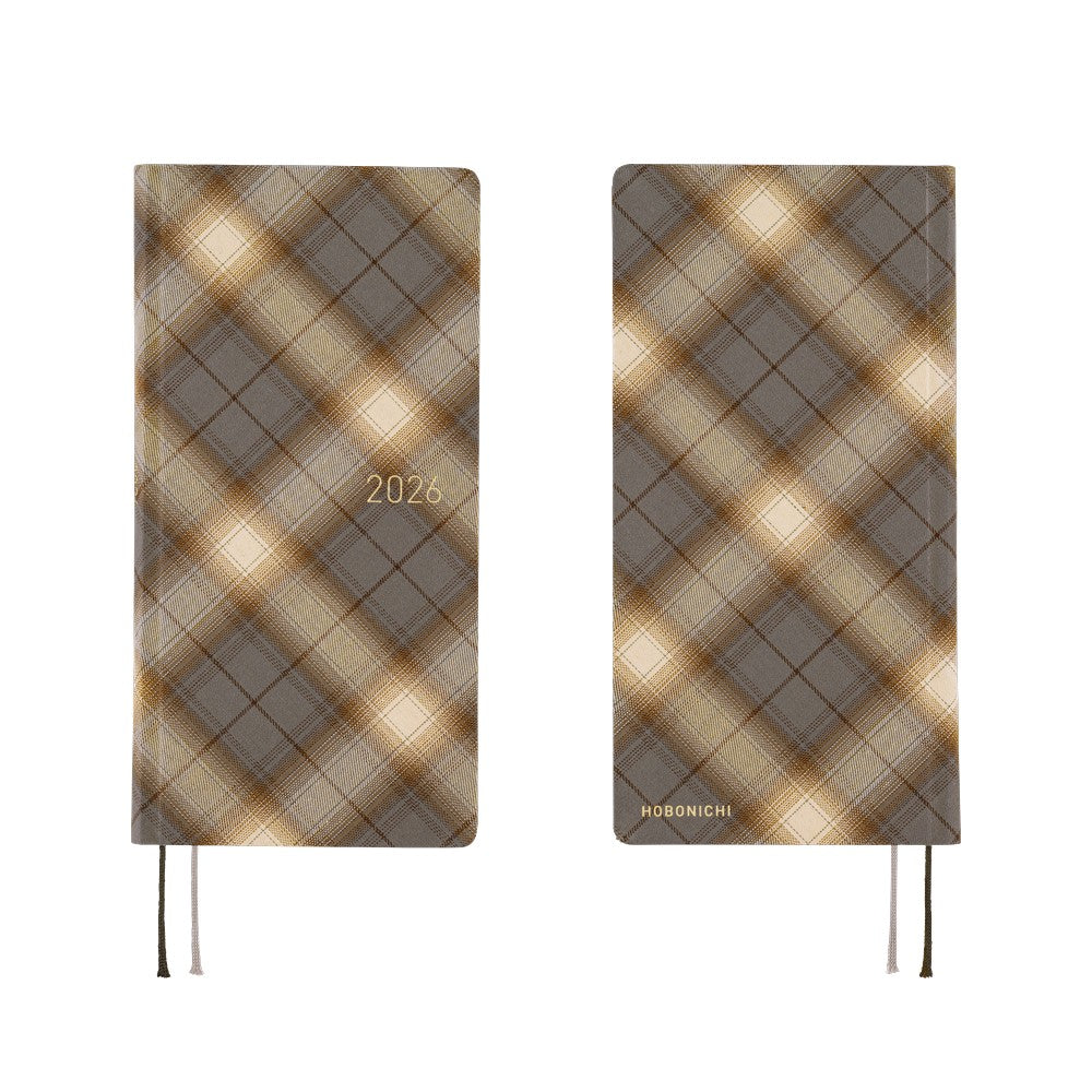 Hobonichi Techo 2026 Weeks ENG - Shirt Fabric: Foggy Plaid