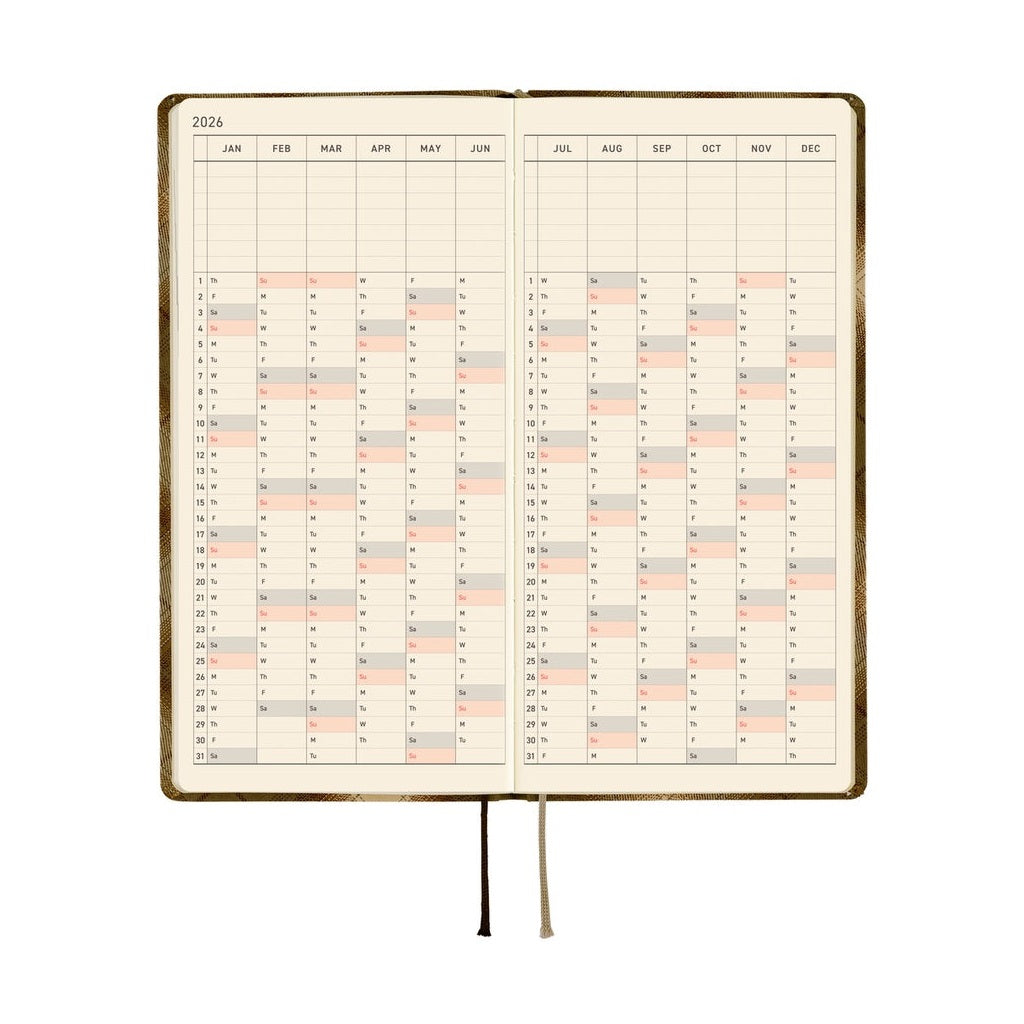 Hobonichi Techo 2026 Weeks ENG - Shirt Fabric: Foggy Plaid