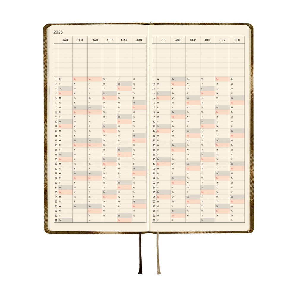 Hobonichi Techo 2026 Weeks ENG - Shirt Fabric: Foggy Plaid