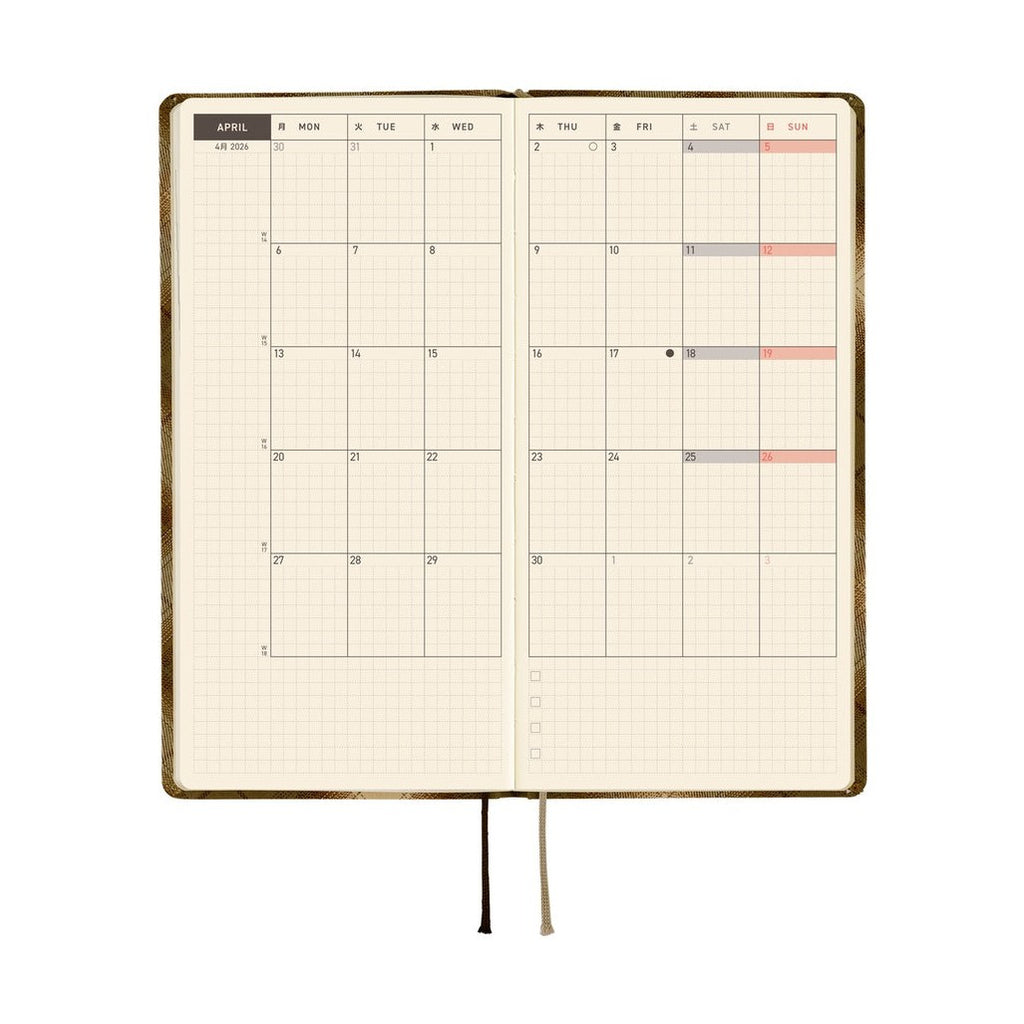 Hobonichi Techo 2026 Weeks ENG - Shirt Fabric: Foggy Plaid