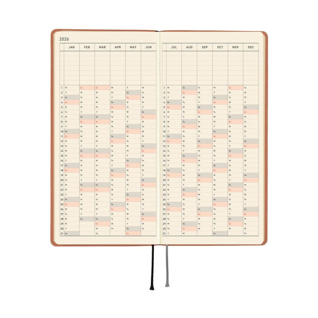 Hobonichi Techo 2026 Weeks ENG - Smooth: Milk Cocoa