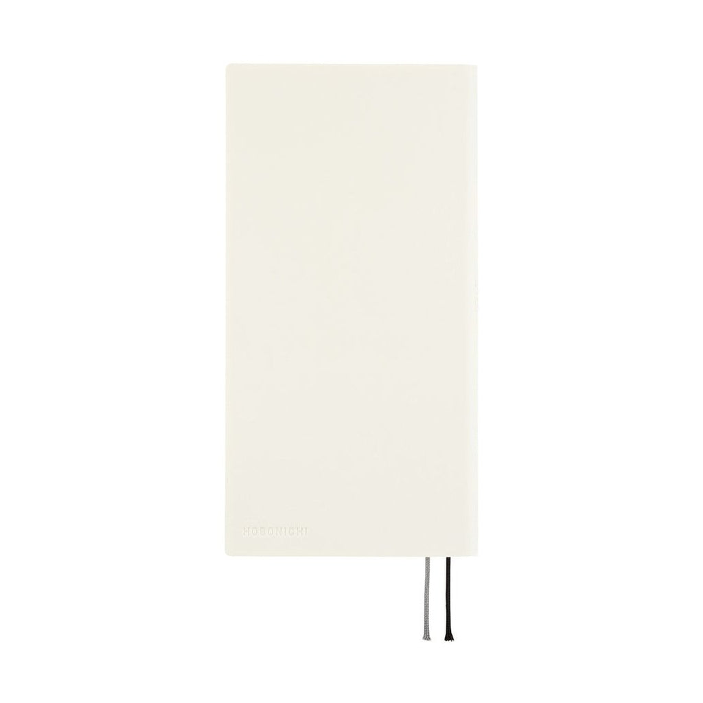Hobonichi Techo 2026 Weeks ivory diary standing upright with subtle logo