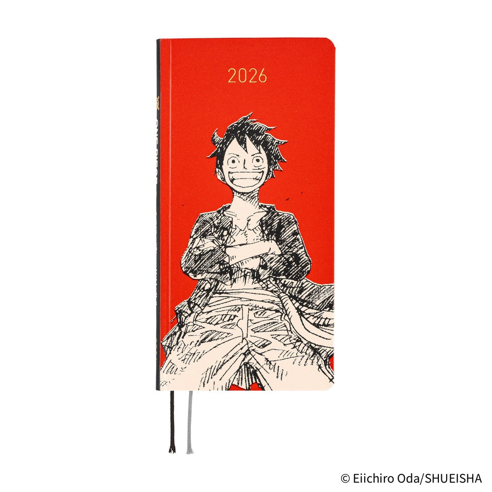 Hobonichi Techo 2026 Weeks JPN - ONE PIECE magazine: Straw Hat Luffy Red