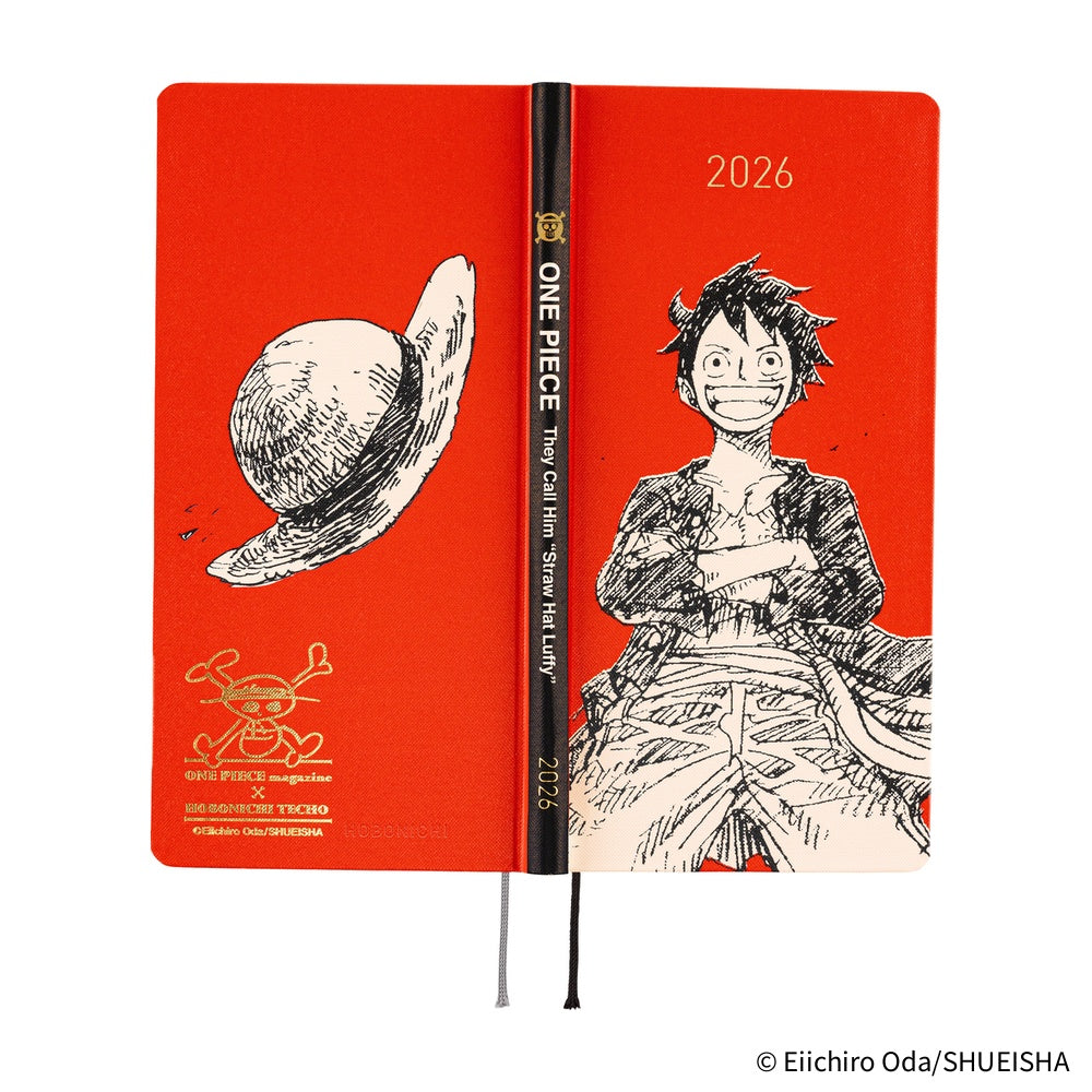 Hobonichi Techo 2026 Weeks JPN - ONE PIECE magazine: Straw Hat Luffy Red
