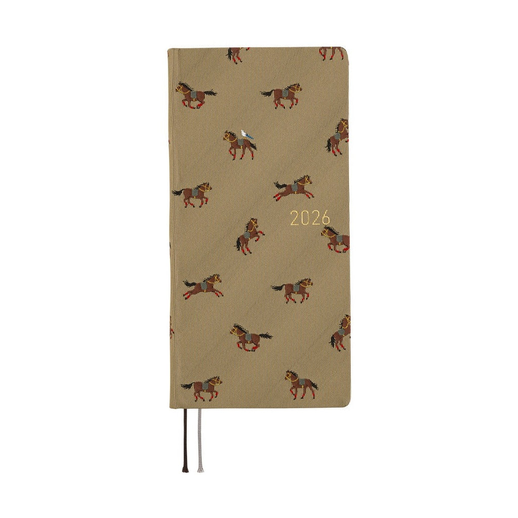 Hobonichi Techo 2026 Weeks MEGA ENG - Bow & Tie: Galloping Horses