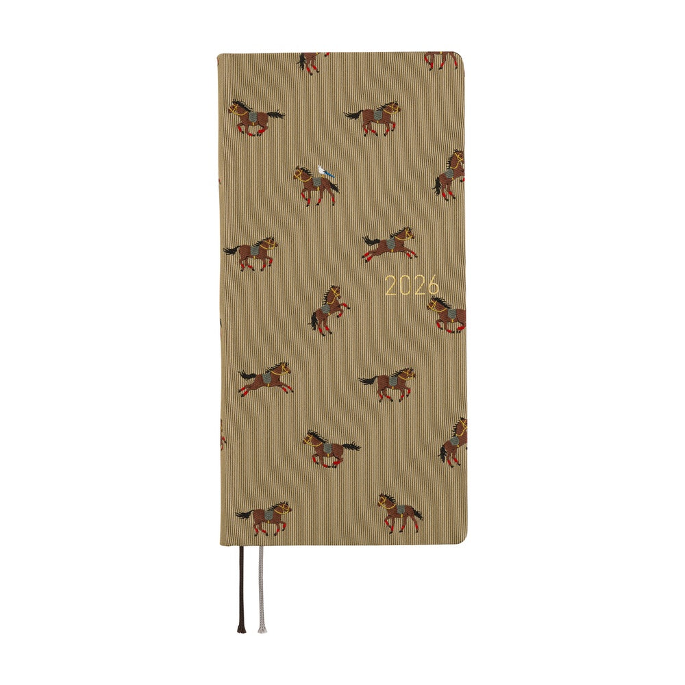 Hobonichi Techo 2026 Weeks MEGA ENG - Bow & Tie: Galloping Horses