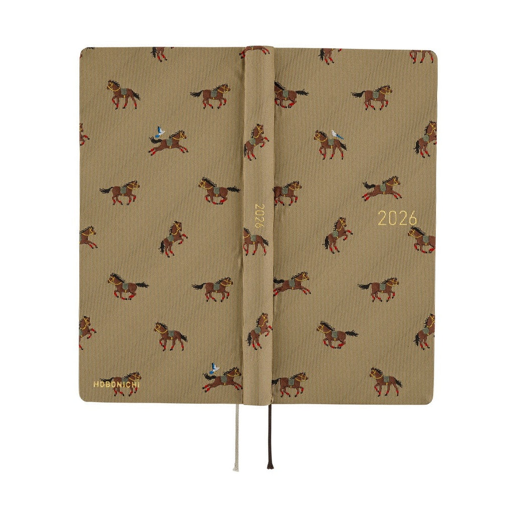 Hobonichi Techo 2026 Weeks MEGA ENG - Bow & Tie: Galloping Horses
