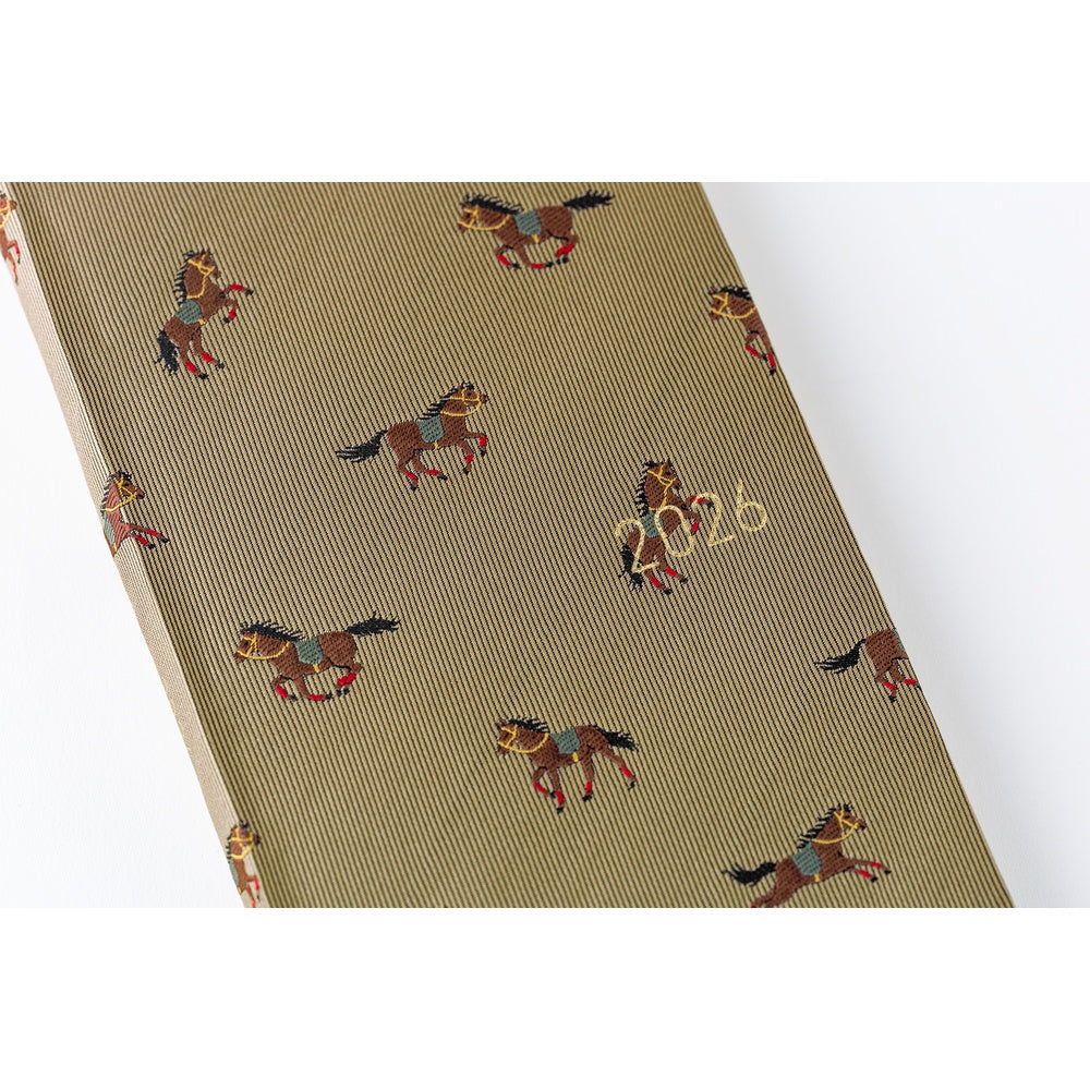 Hobonichi Techo 2026 Weeks MEGA ENG - Bow & Tie: Galloping Horses