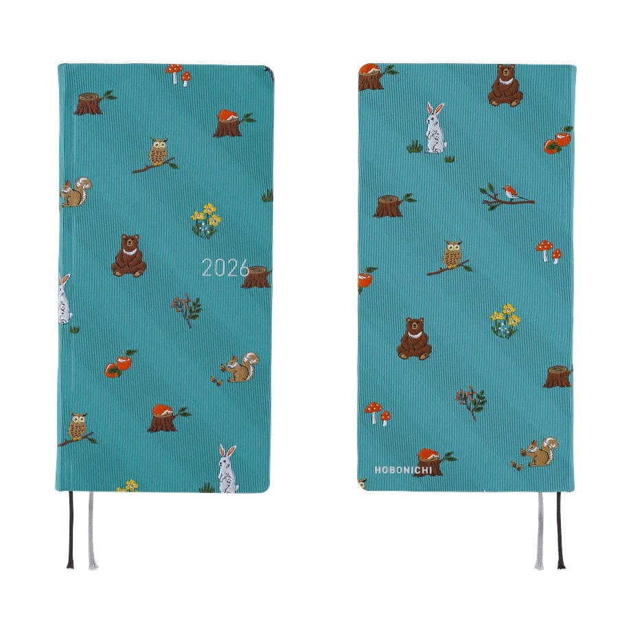 Hobonichi Techo 2026 Weeks MEGA ENG - Bow & Tie: In the Forest