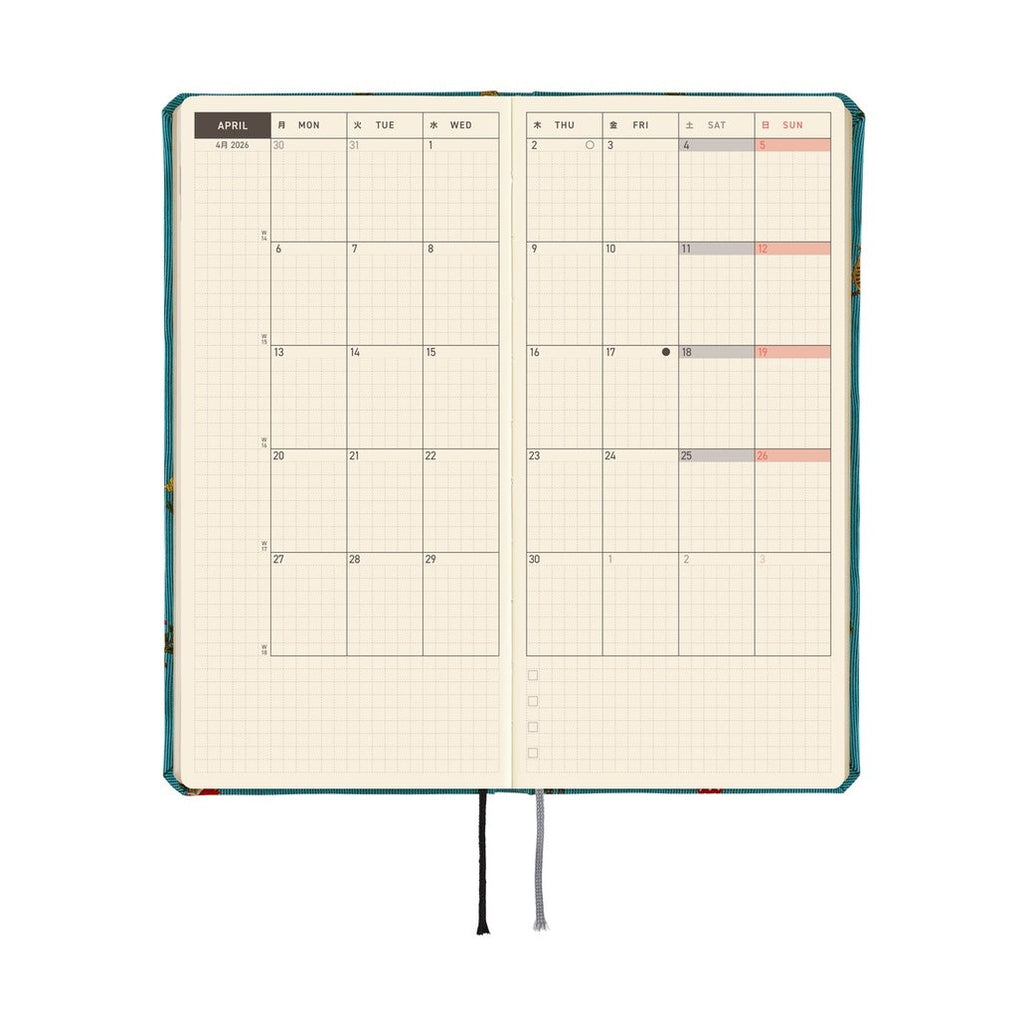 Hobonichi Techo 2026 Weeks MEGA ENG - Bow & Tie: In the Forest