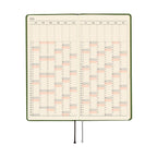 Hobonichi Techo 2026 yearly overview spread showing monthly grids for January to December