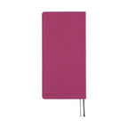 Back view of Hobonichi Techo 2026 Weeks MEGA ENG diary in textured Peony Purple rayon