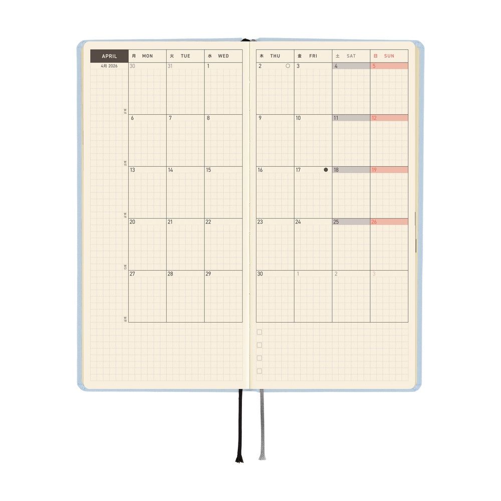 Hobonichi Techo 2026 Weeks MEGA ENG - Colors: Sky Mist