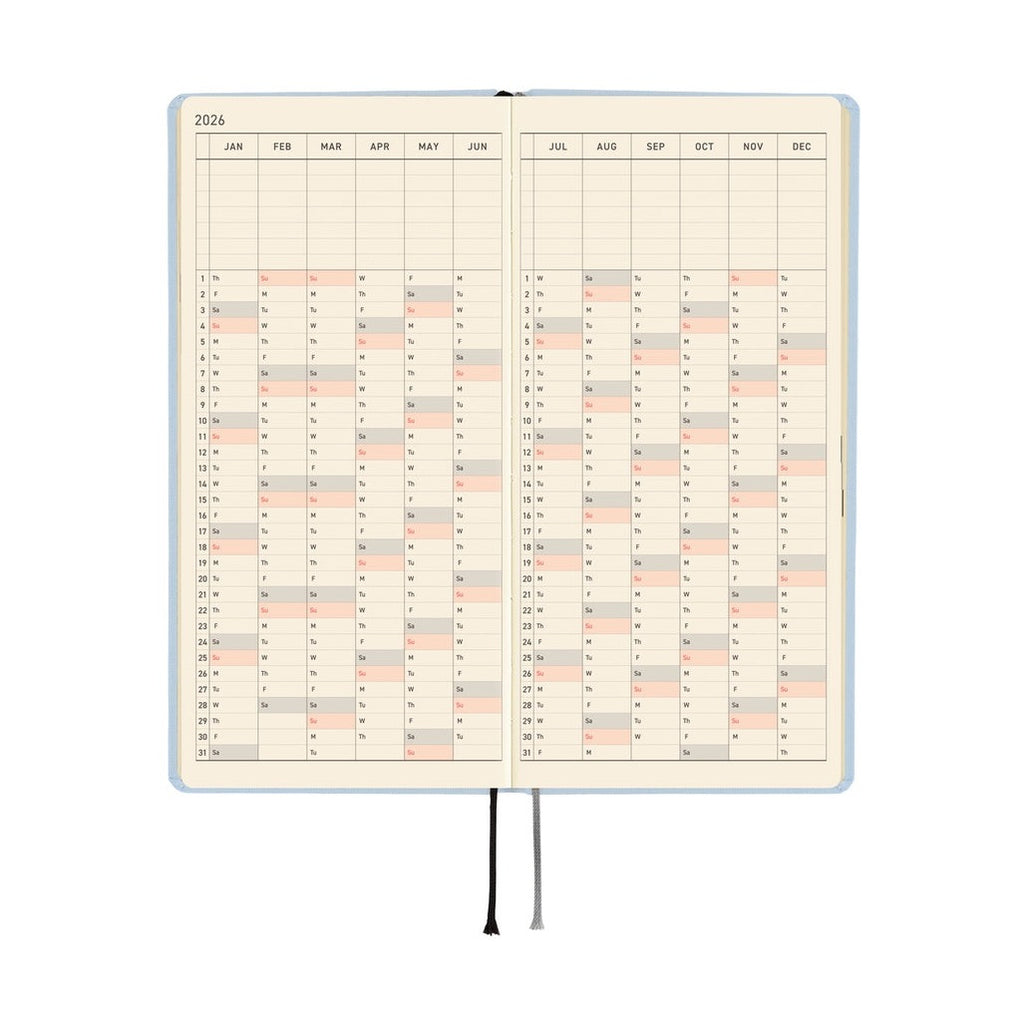 Hobonichi Techo 2026 Weeks MEGA ENG - Colors: Sky Mist