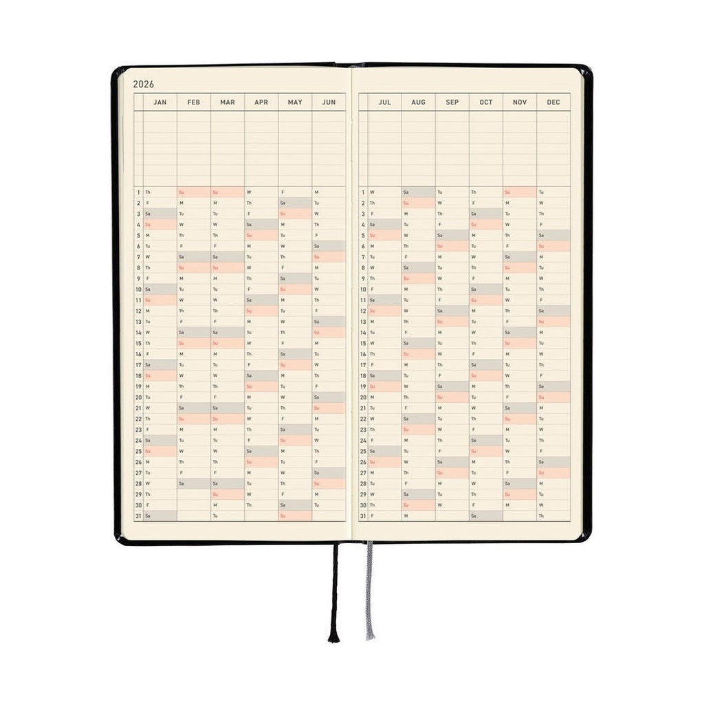 Hobonichi Techo 2026 Weeks - Yumi Kitagishi: White Cat’s Daily Life Japanese/Tall & Slim/Apr Start