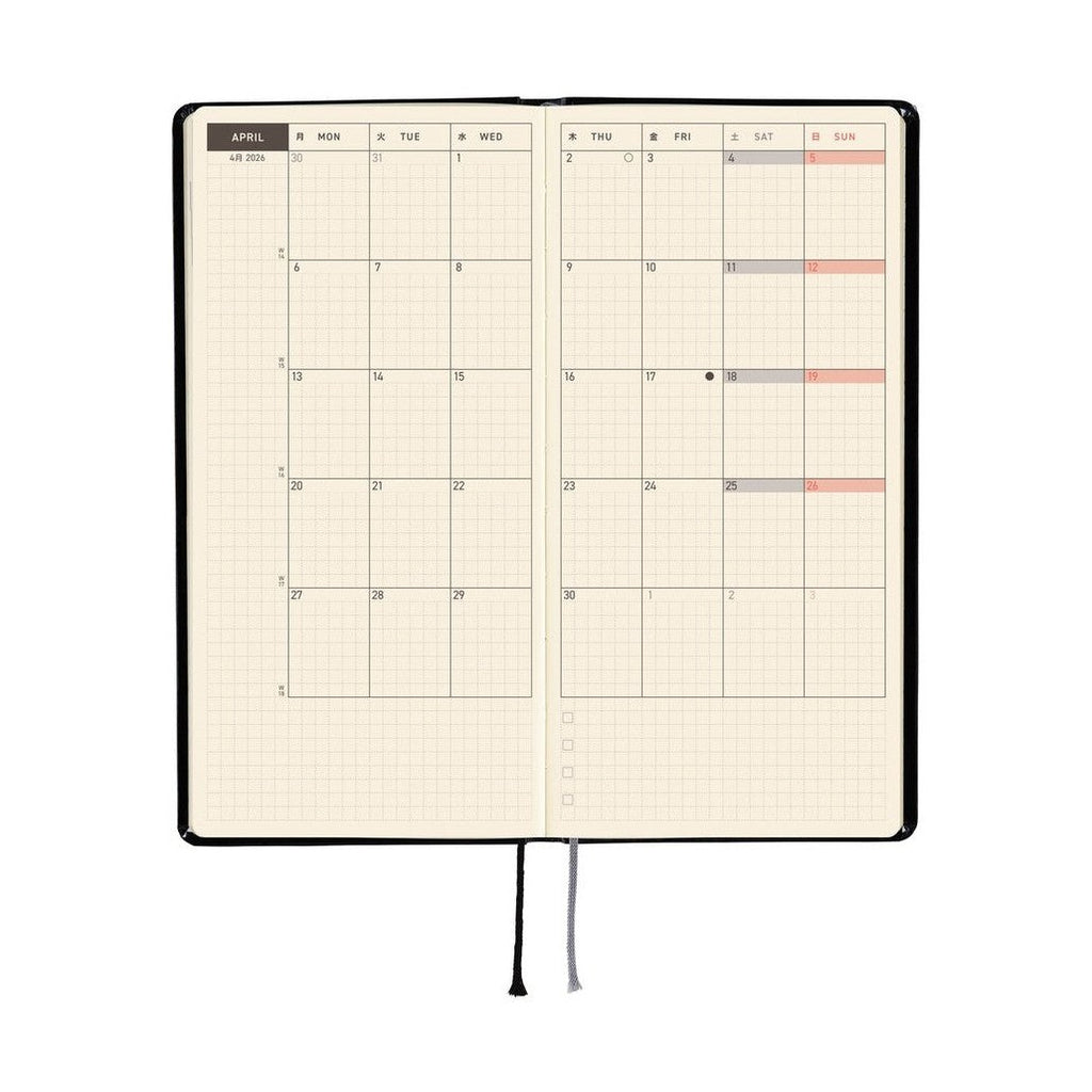 Hobonichi Techo 2026 Weeks - Yumi Kitagishi: White Cat’s Daily Life Japanese/Tall & Slim/Apr Start