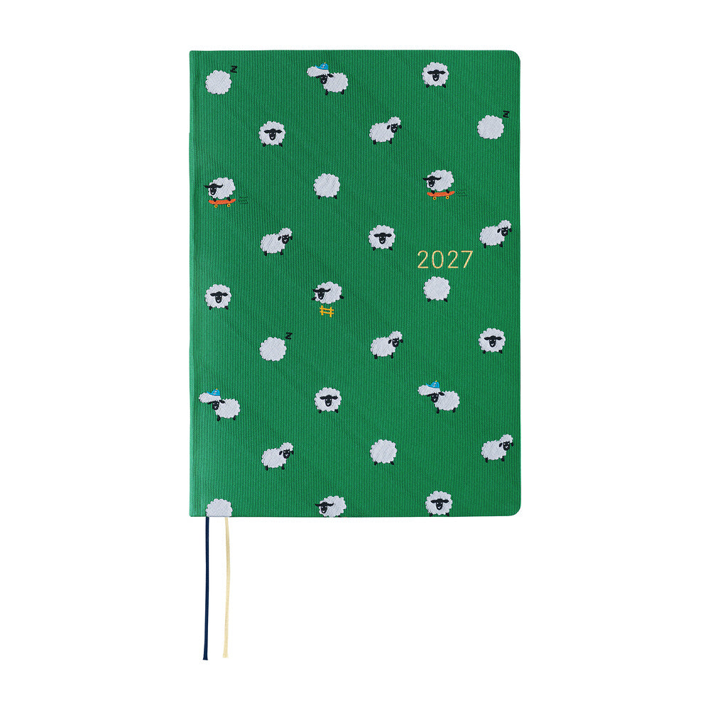 Hobonichi Techo 2027 A5 HON ENG - Bow & Tie: Sheep Sheep Sheep
