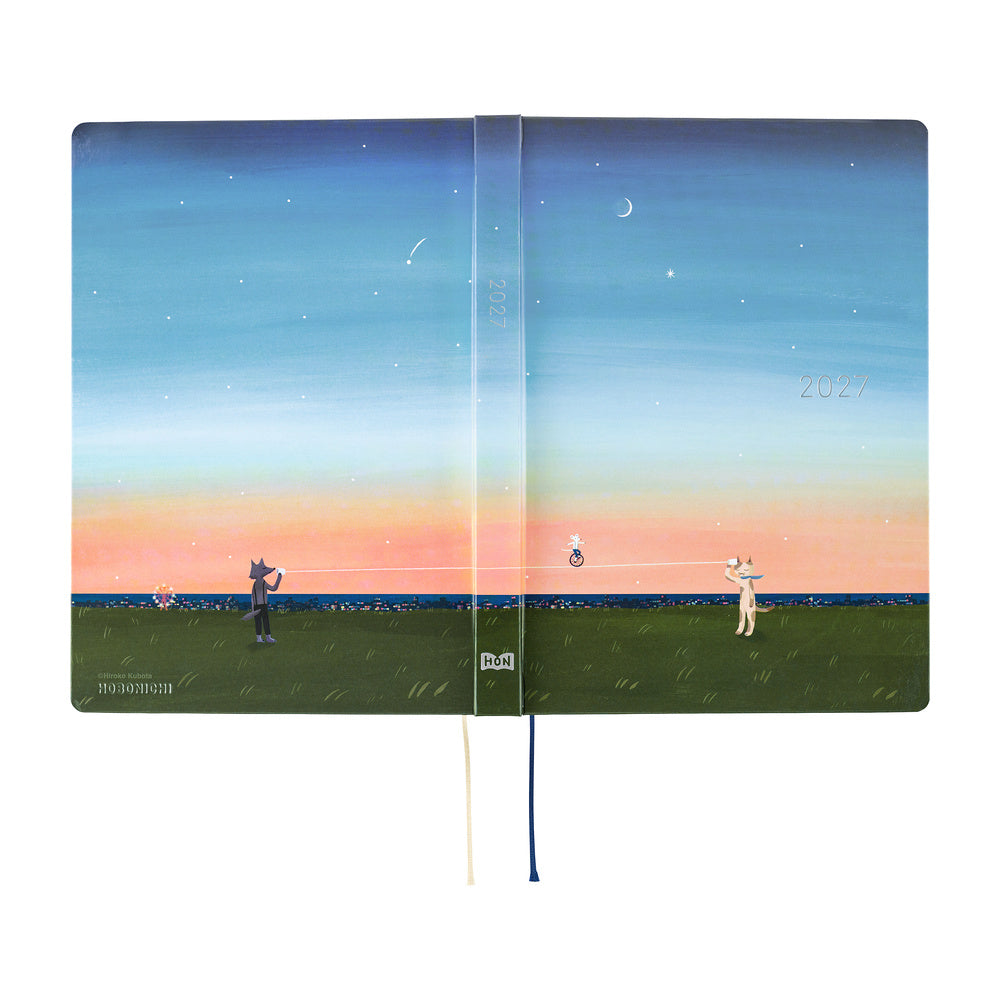 Hobonichi Techo 2027 A5 HON ENG - Hiroko Kubota: String Telephone Until the Moon is Full