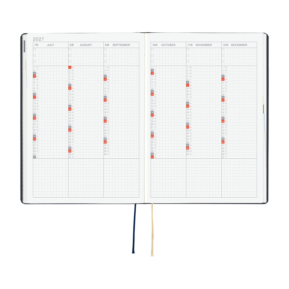 Hobonichi Techo 2027 A5 HON ENG - Slash (Navy)