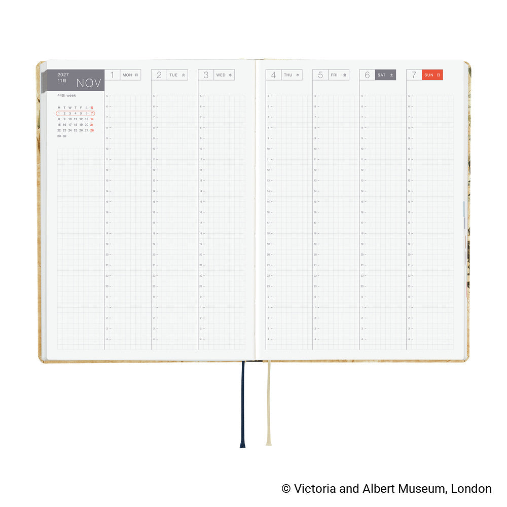 Hobonichi Techo 2027 A5 HON ENG - V&A Series: Vine