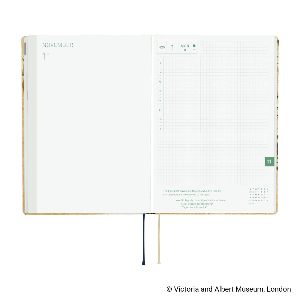 Hobonichi Techo 2027 A5 HON ENG - V&A Series: Vine