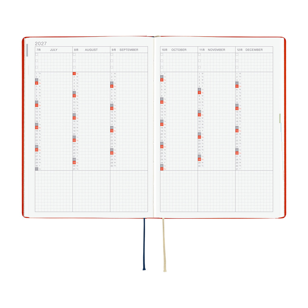 Hobonichi Techo 2027 A5 HON ENG - Yumi Kitagishi: White Cat and Rabbit’s Tea Room